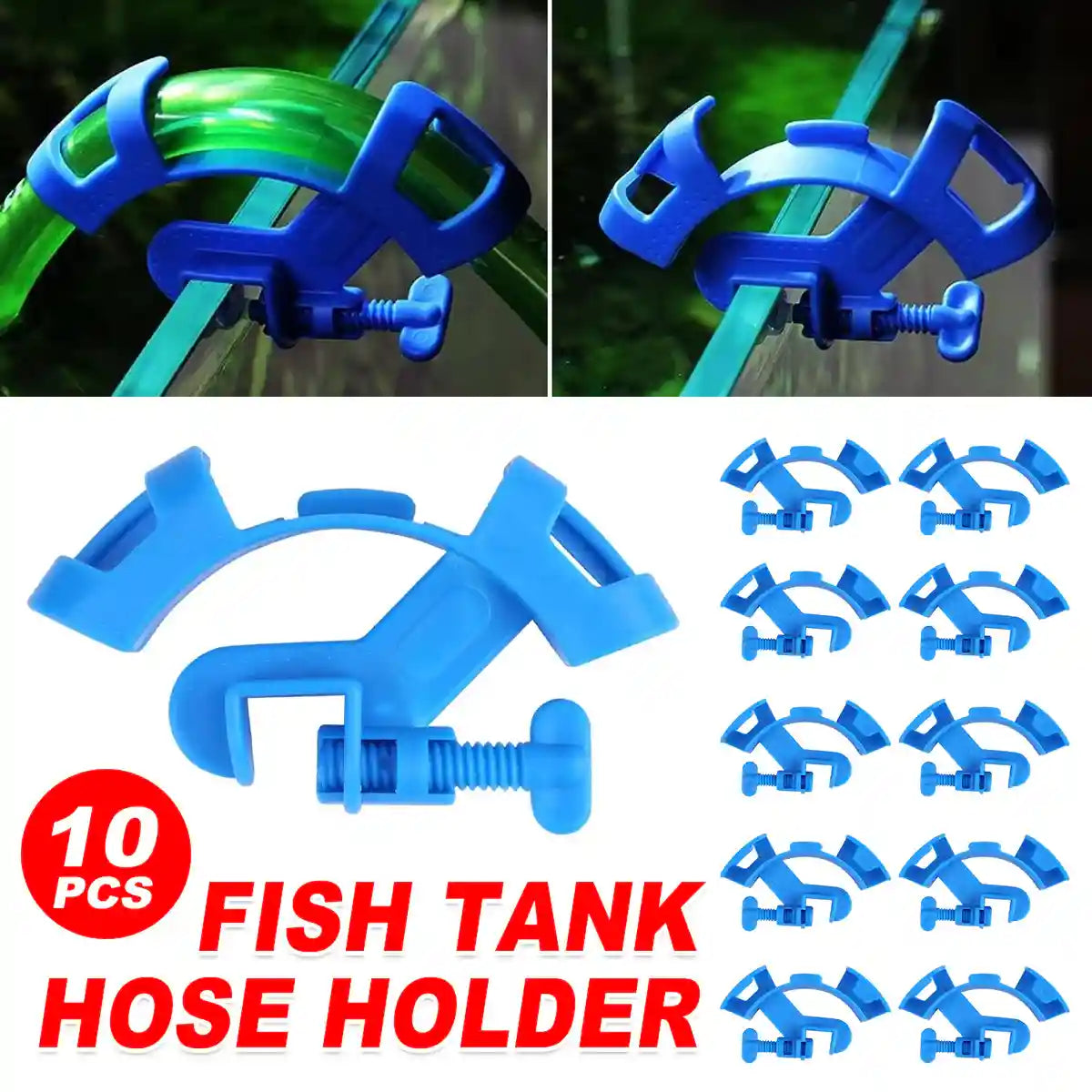 Aquarium Water Pipe Fixing Clip Hose Holder Clamp For Tank Cleaning
