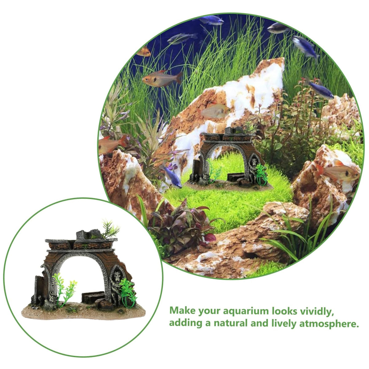 Aquarium Castle Archway Decoration Resin Fish Tank Ornament