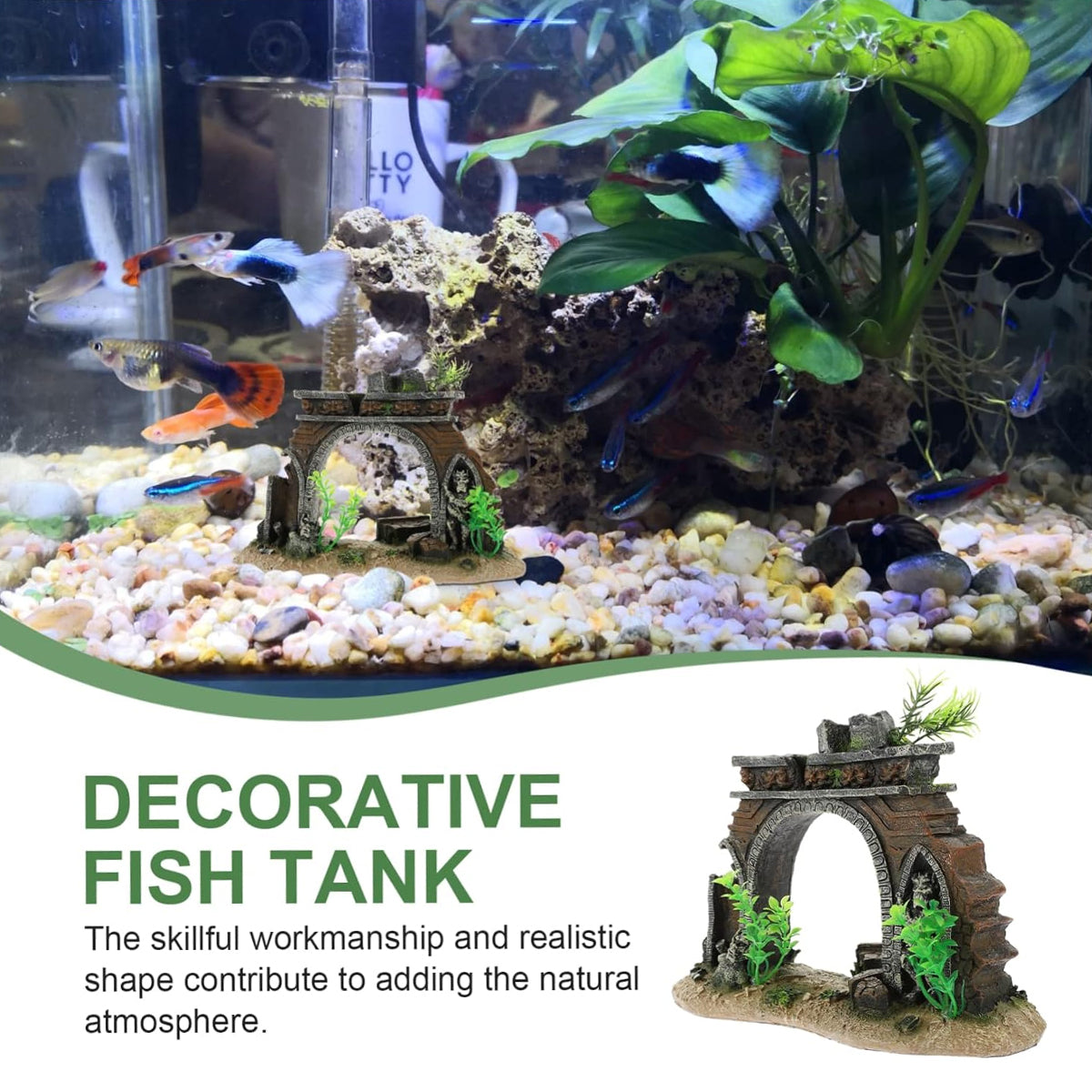 Aquarium Castle Archway Decoration Resin Fish Tank Ornament