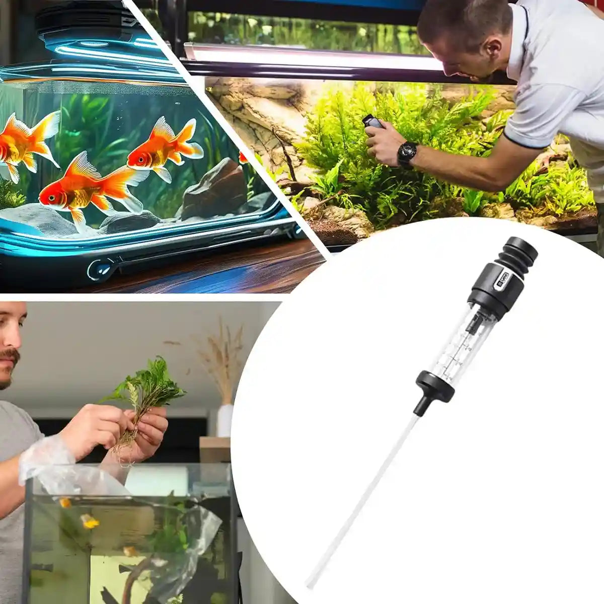 Fish Tank Water Changer Handheld Aquarium Cleaner with Strong Suction
