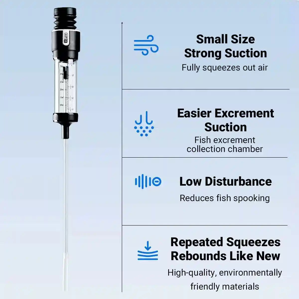 Fish Tank Water Changer Handheld Aquarium Cleaner with Strong Suction