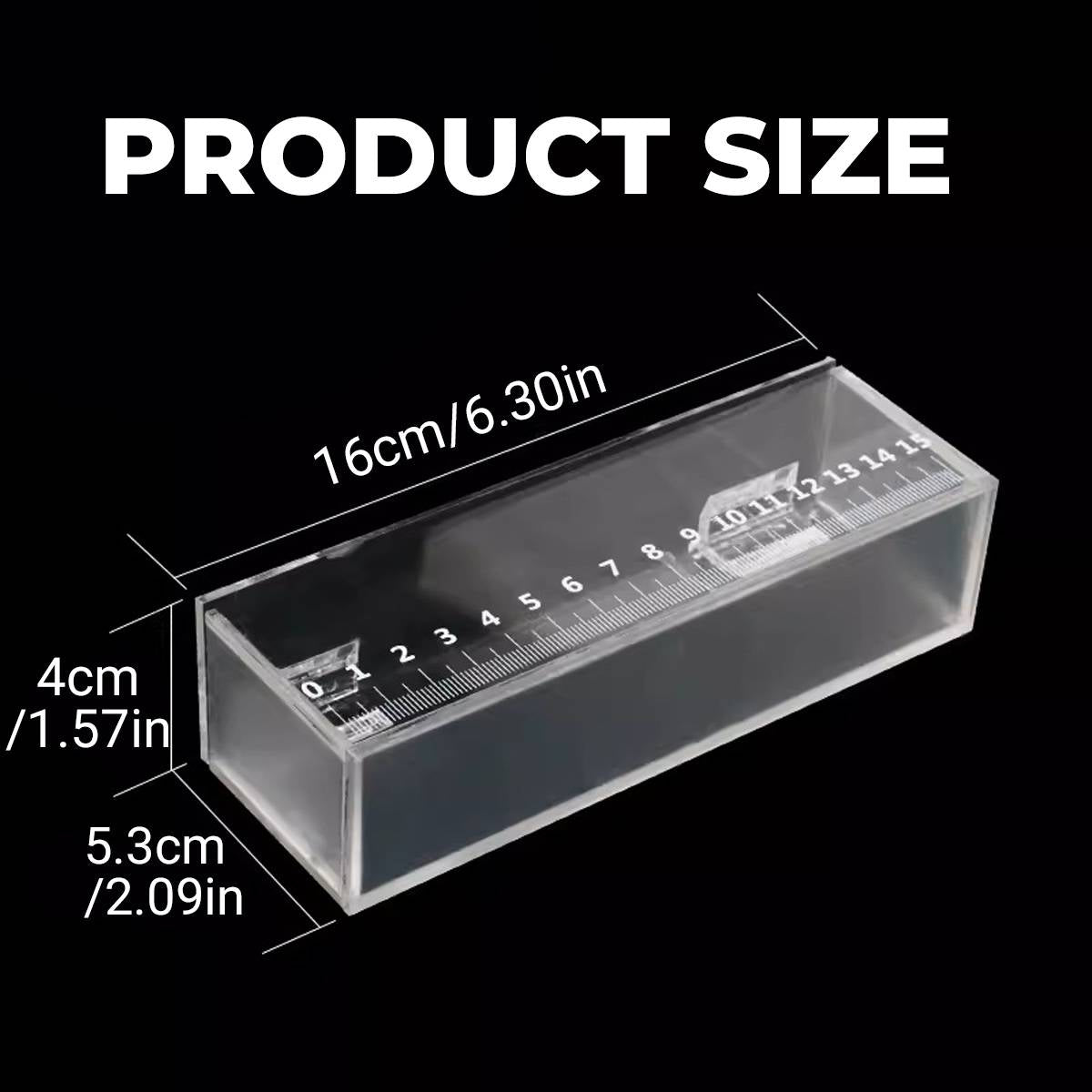 Fish Watching Box Acrylic Measuring Tank with Ruler