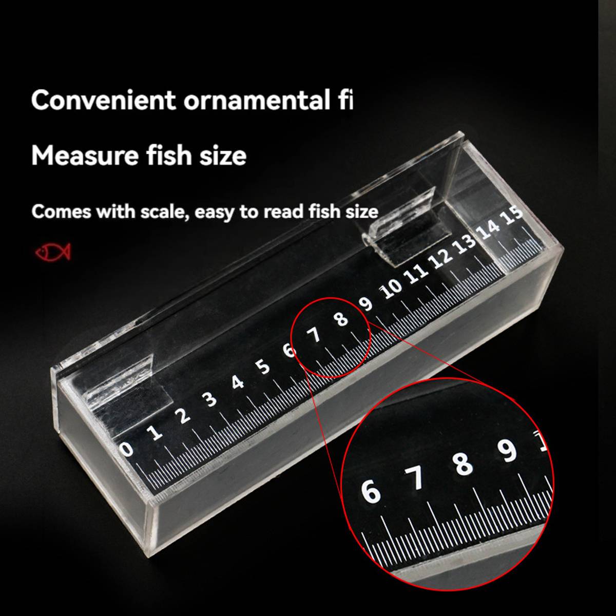 Fish Watching Box Acrylic Measuring Tank with Ruler