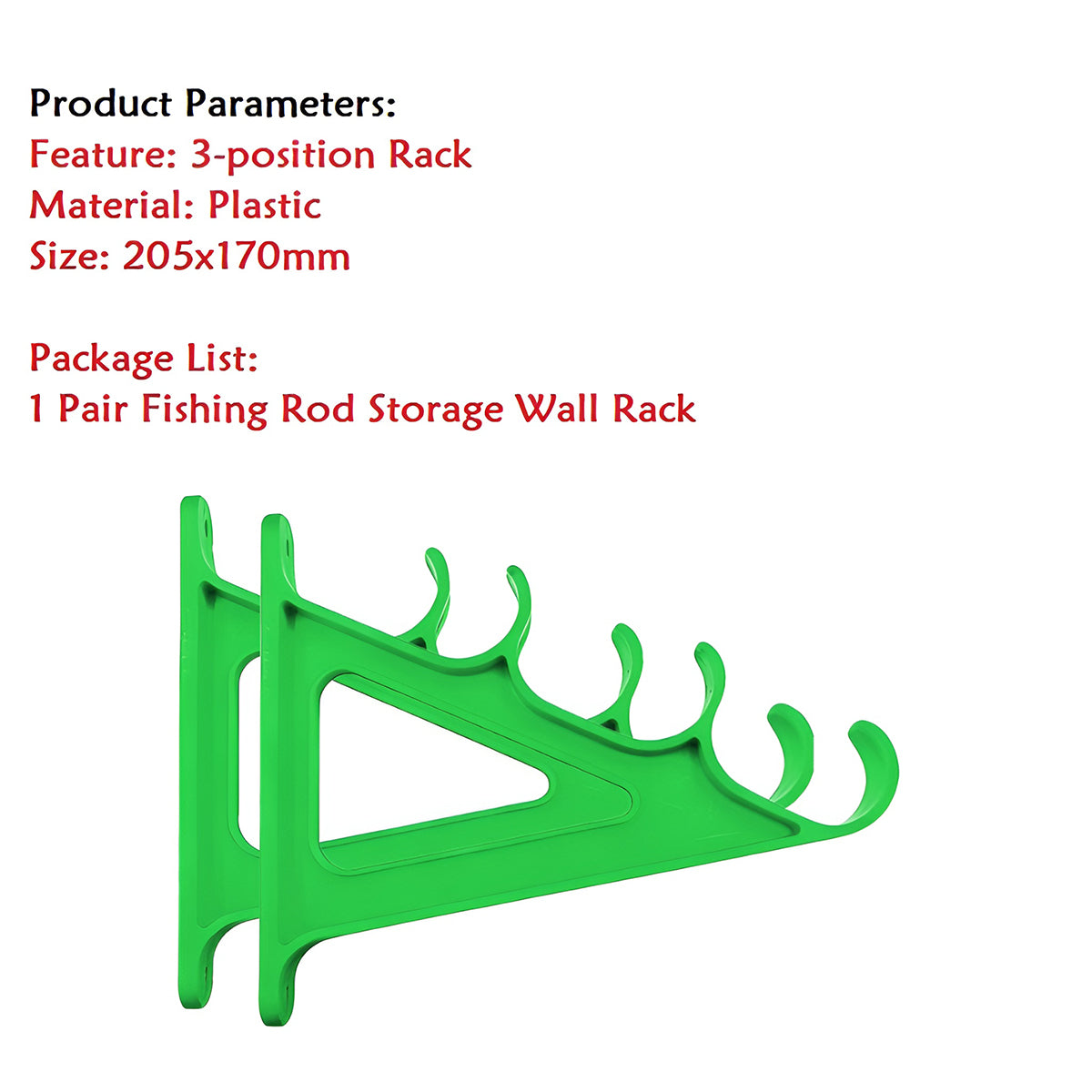 Fishing Rod Holder Wall Mount 3-Position Rod Rack