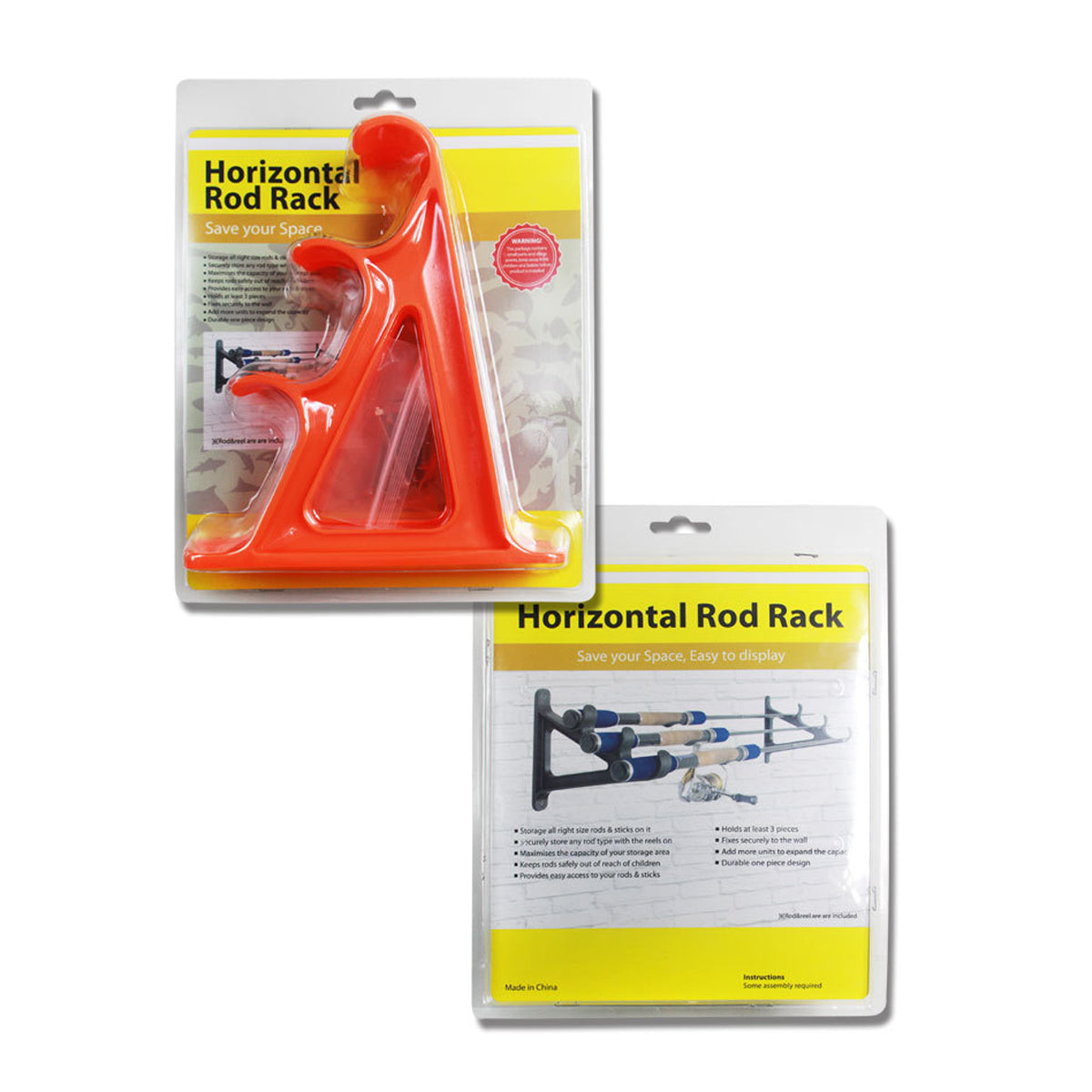 Fishing Rod Holder Wall Mount 3-Position Rod Rack