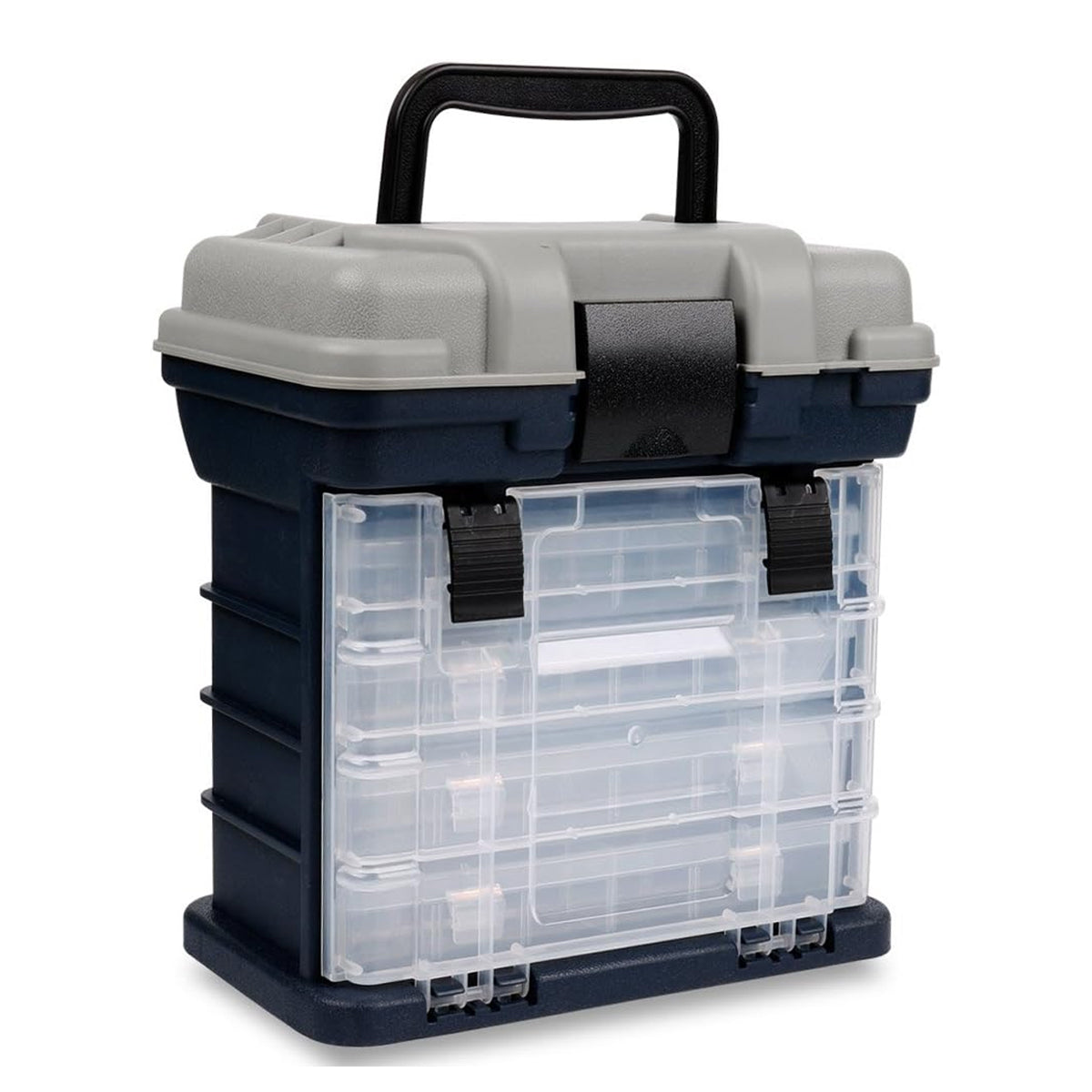 4-Tray Fishing Tackle Box with Handle Portable Gear Organizer