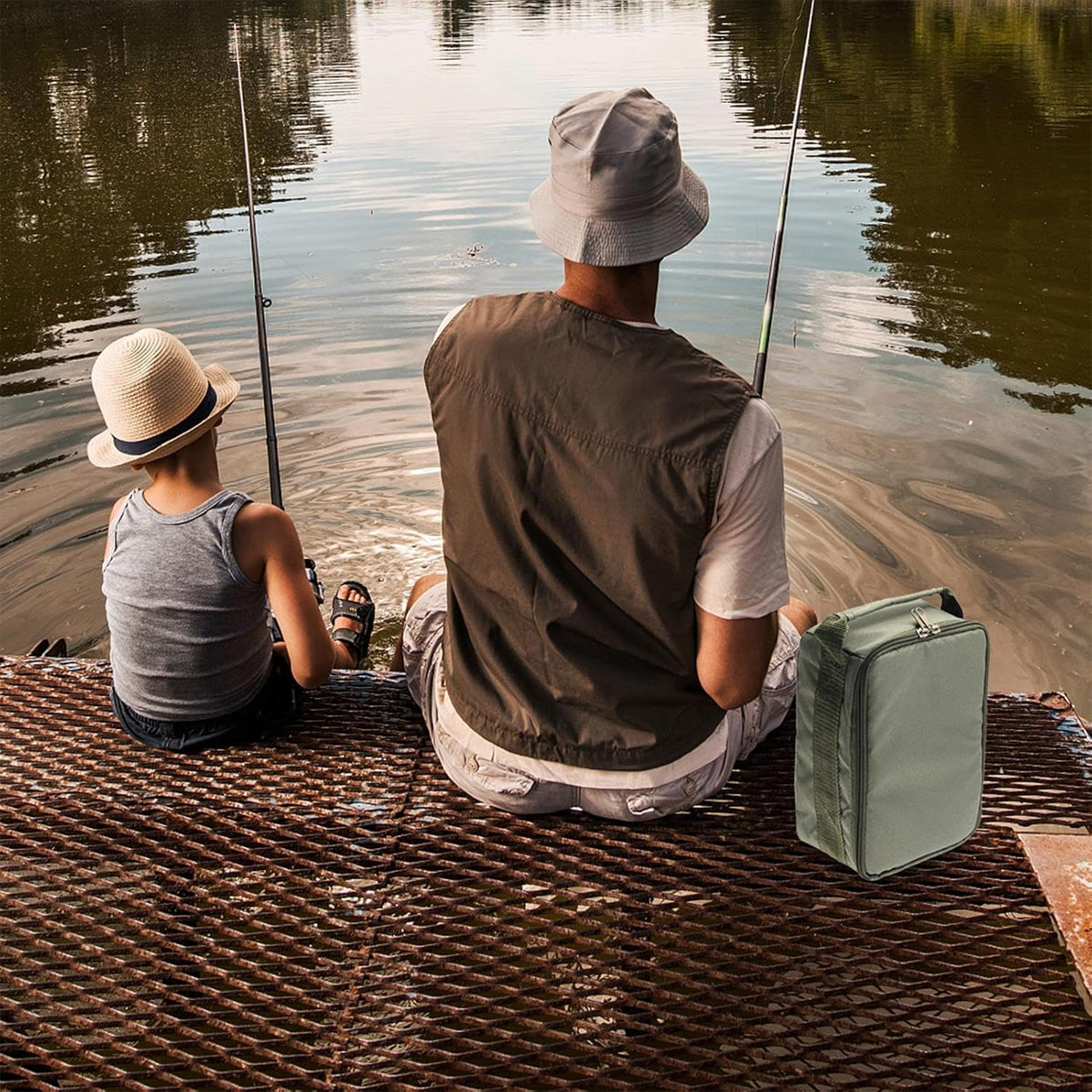 Fishing Gear Bag Portable Bait Storage Tackle Organizer Fishing Line Carry Case