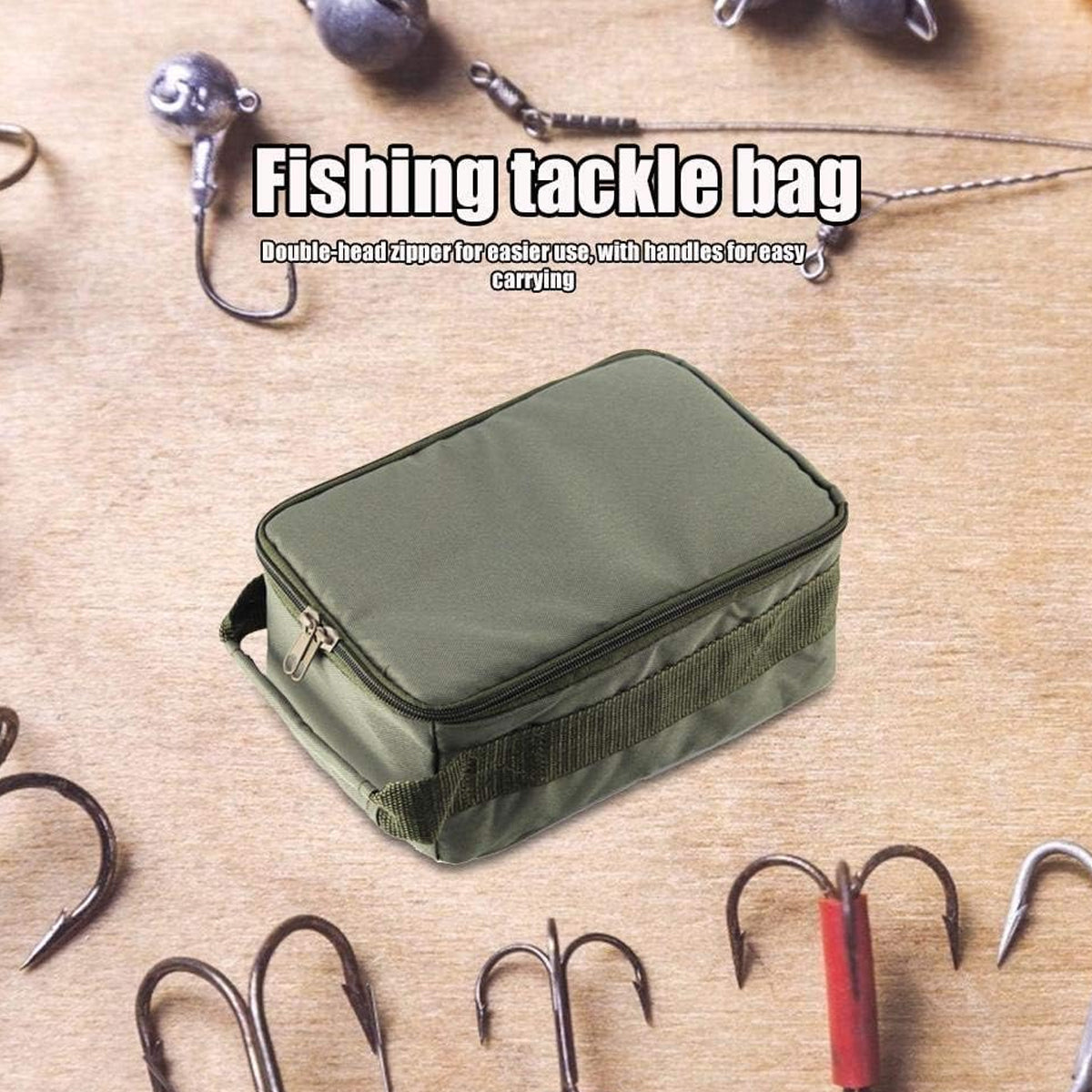 Fishing Gear Bag Portable Bait Storage Tackle Organizer Fishing Line Carry Case