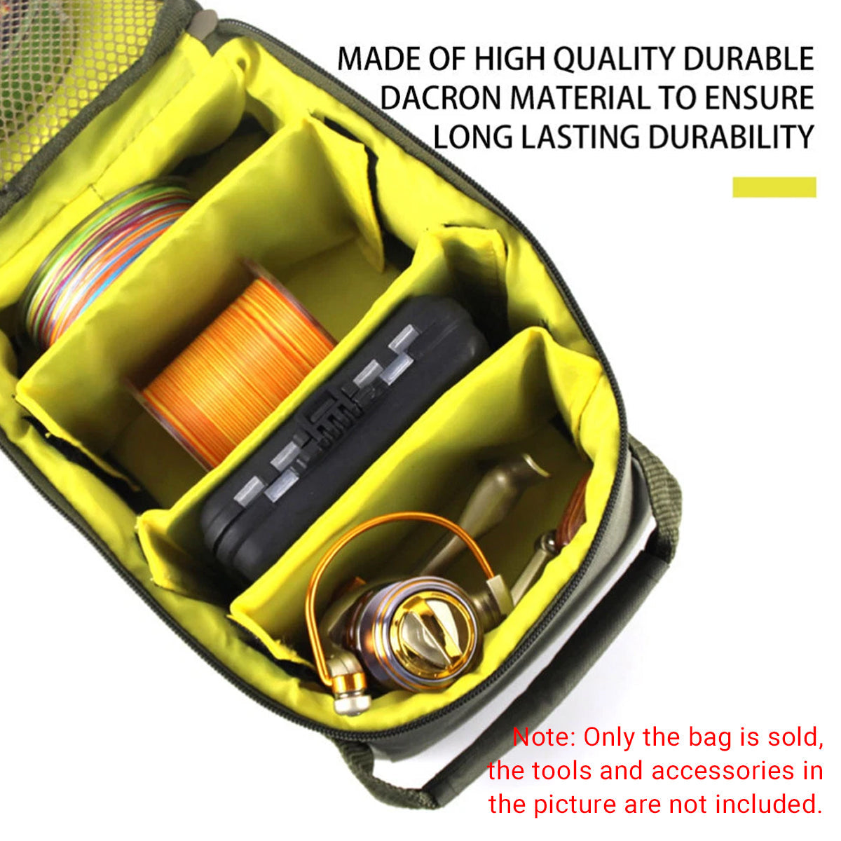 Fishing Gear Bag Portable Bait Storage Tackle Organizer Fishing Line Carry Case