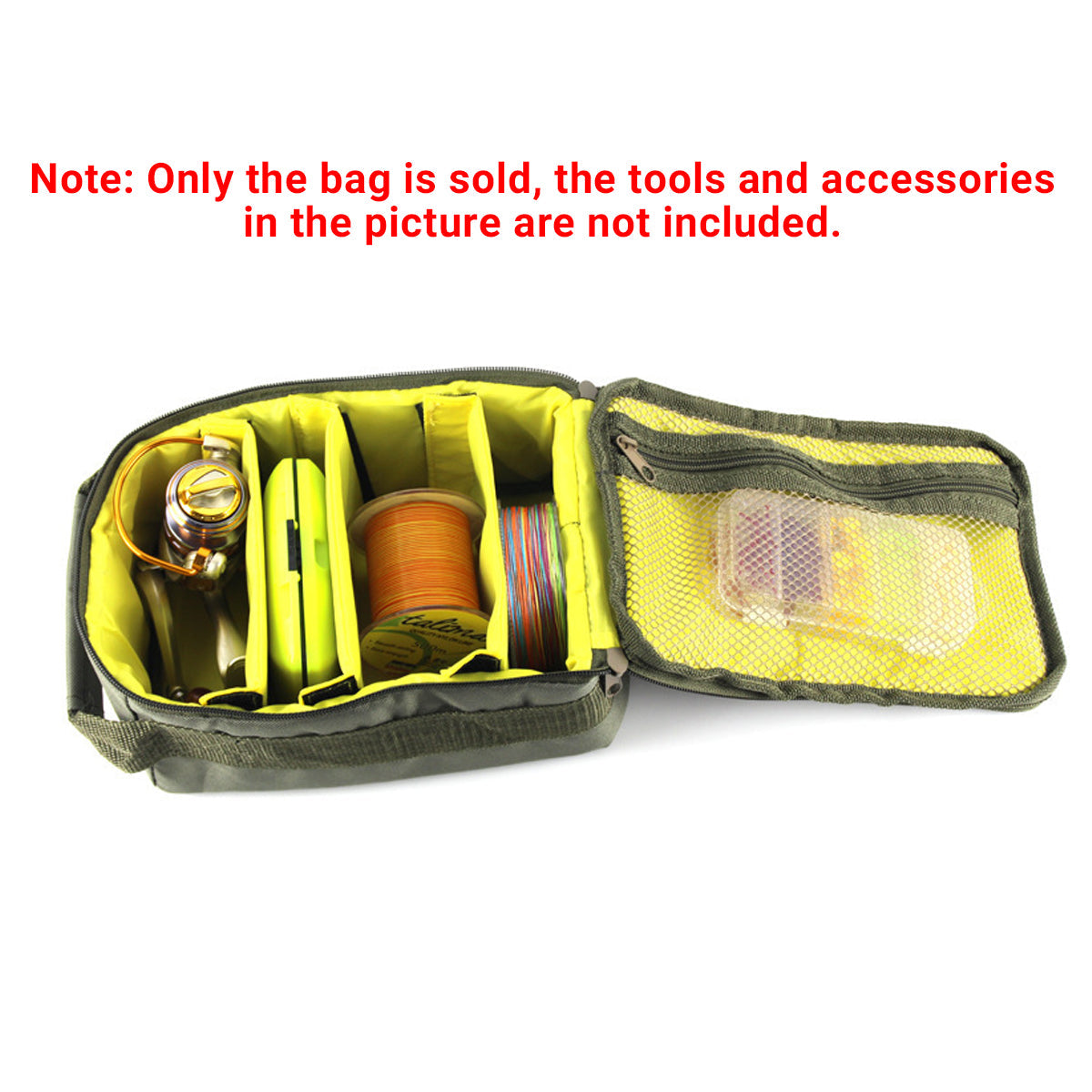 Fishing Gear Bag Portable Bait Storage Tackle Organizer Fishing Line Carry Case