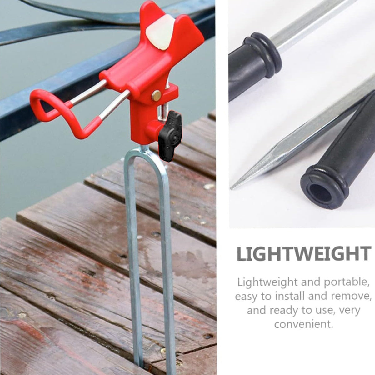 Adjustable Fishing Rod Holders With Luminous Pads (2 Pack)