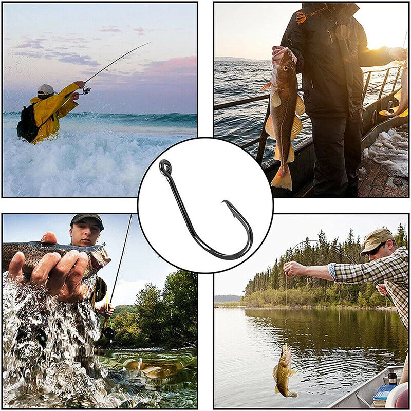 100pcs Octopus Fishing Hooks Chemically Sharpened