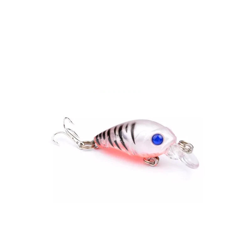 8pcs Crankbait Fishing Lures With Steel Ball & 3D Eyes