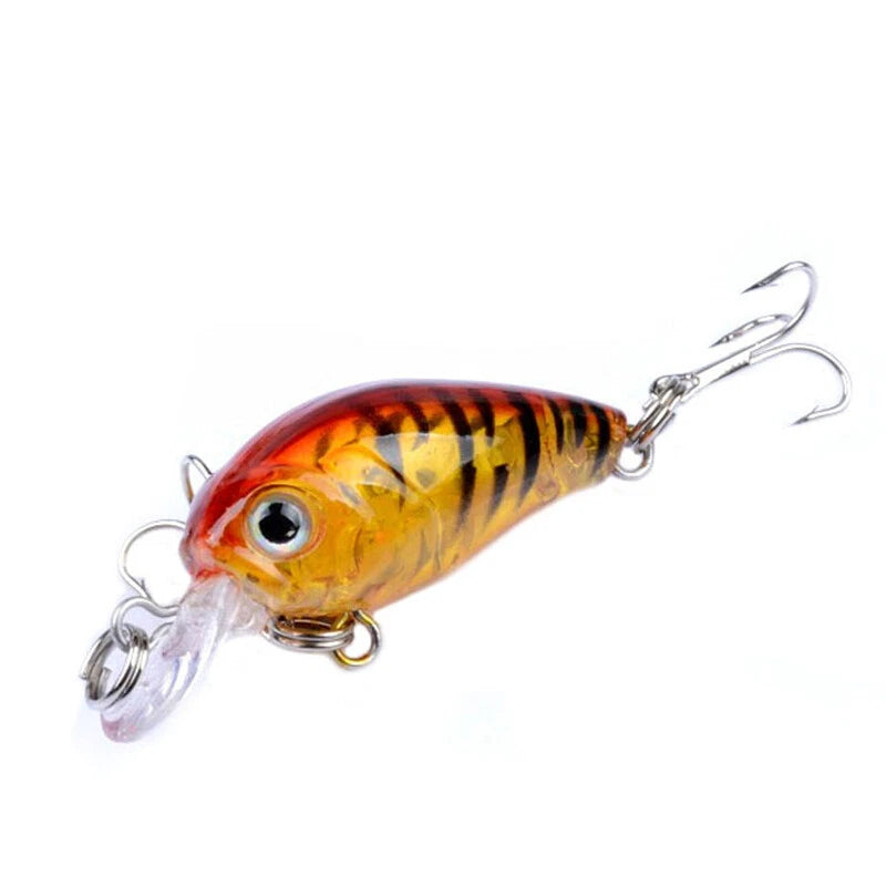 8pcs Crankbait Fishing Lures With Steel Ball & 3D Eyes