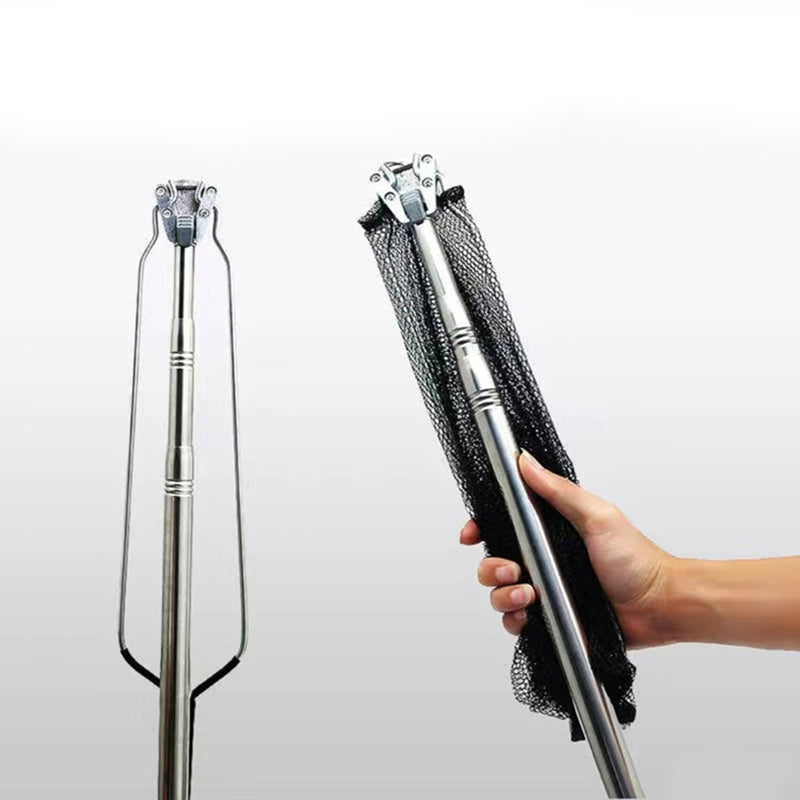1.8M Telescopic Fishing Landing Net Foldable Handle with Micromesh