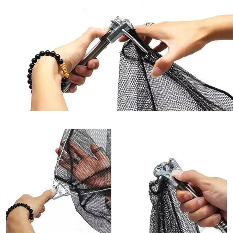 1.8M Telescopic Fishing Landing Net Foldable Handle with Micromesh