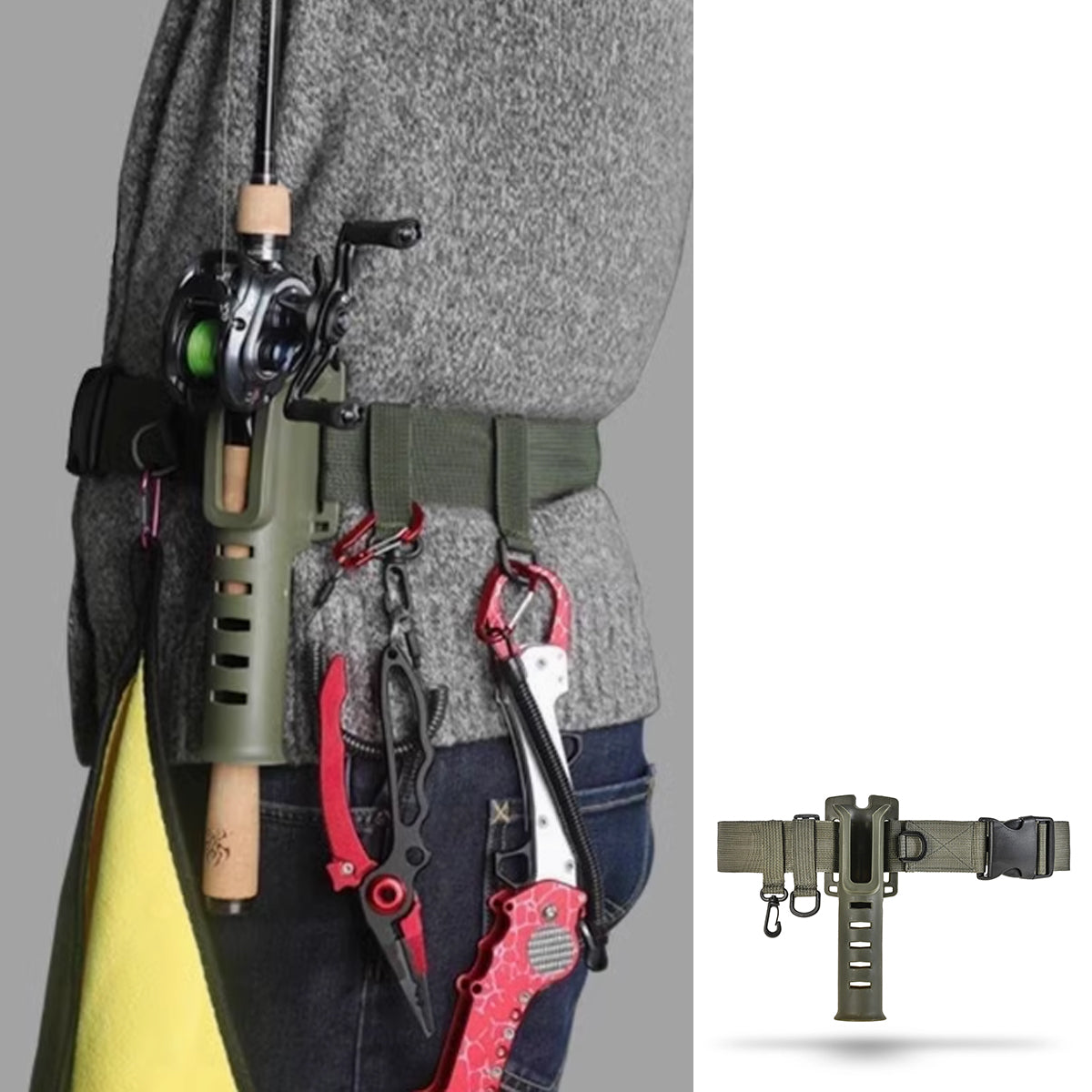 Portable Fishing Rod Holder Waist Belt