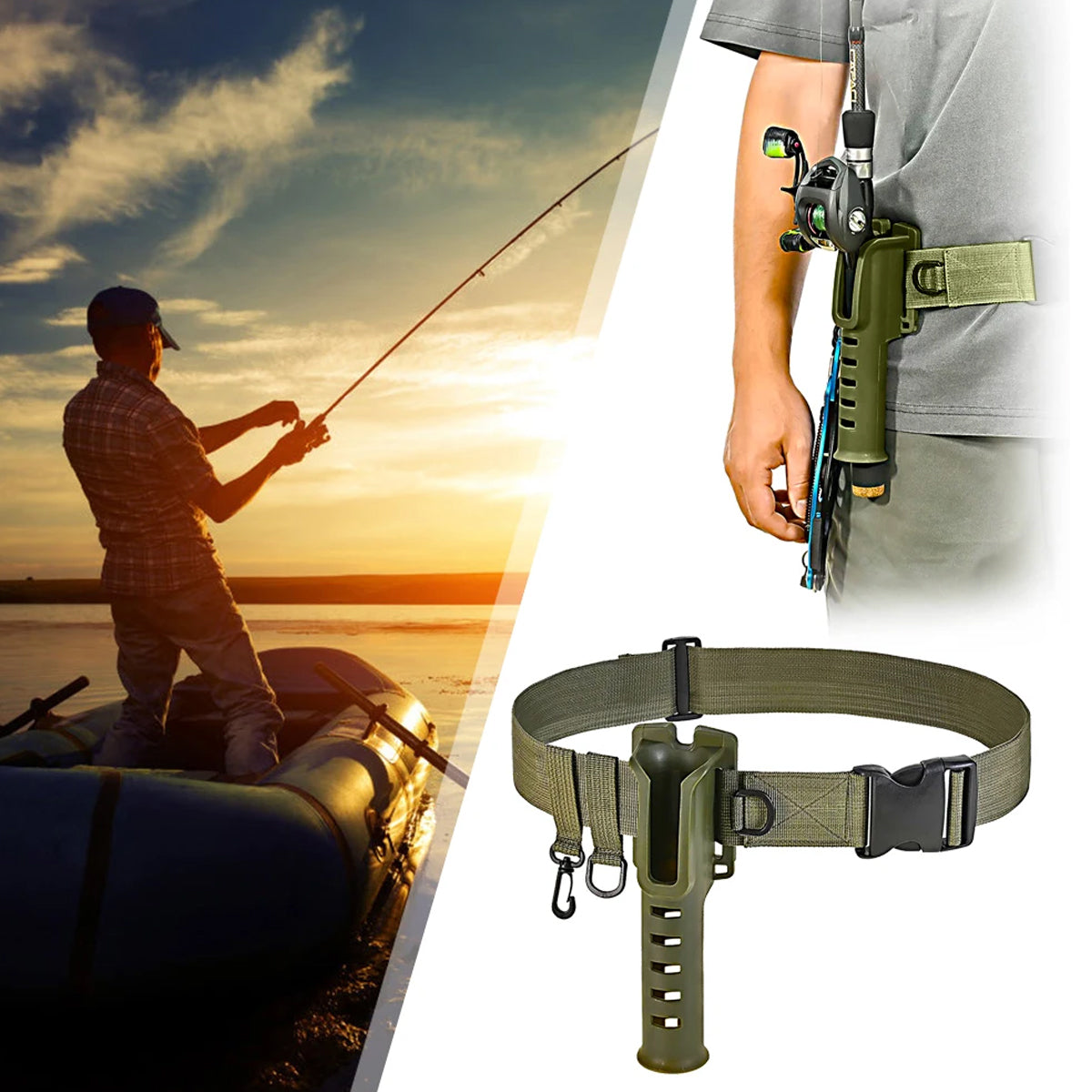 Portable Fishing Rod Holder Waist Belt