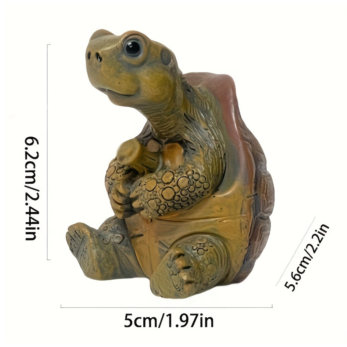 Resin Fishing Turtle Garden Ornament