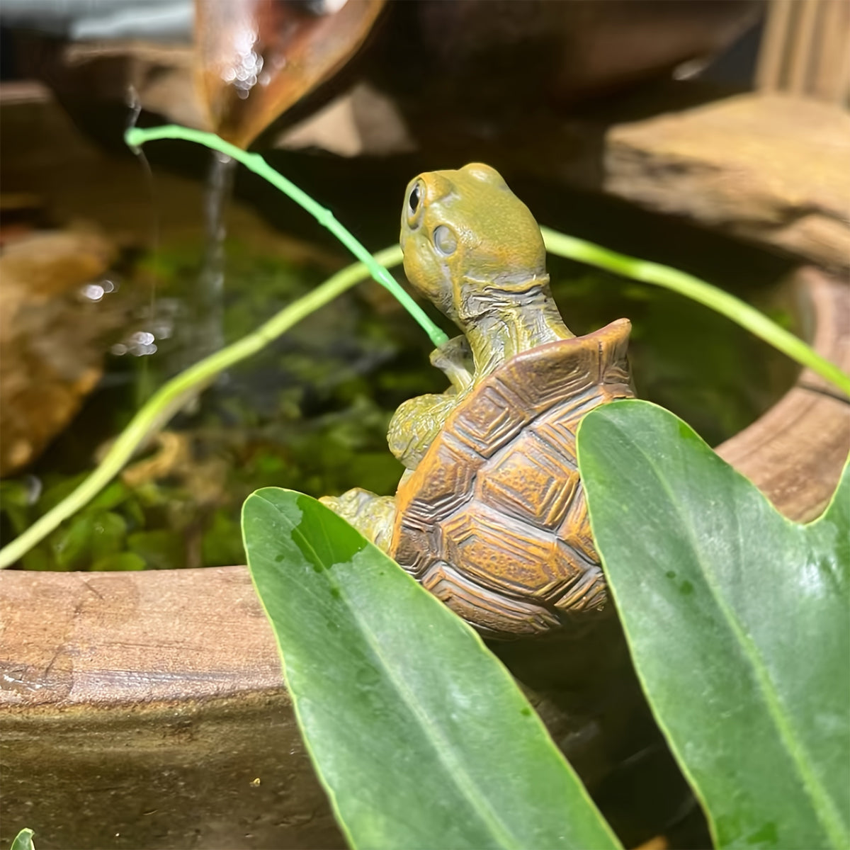 Resin Fishing Turtle Garden Ornament