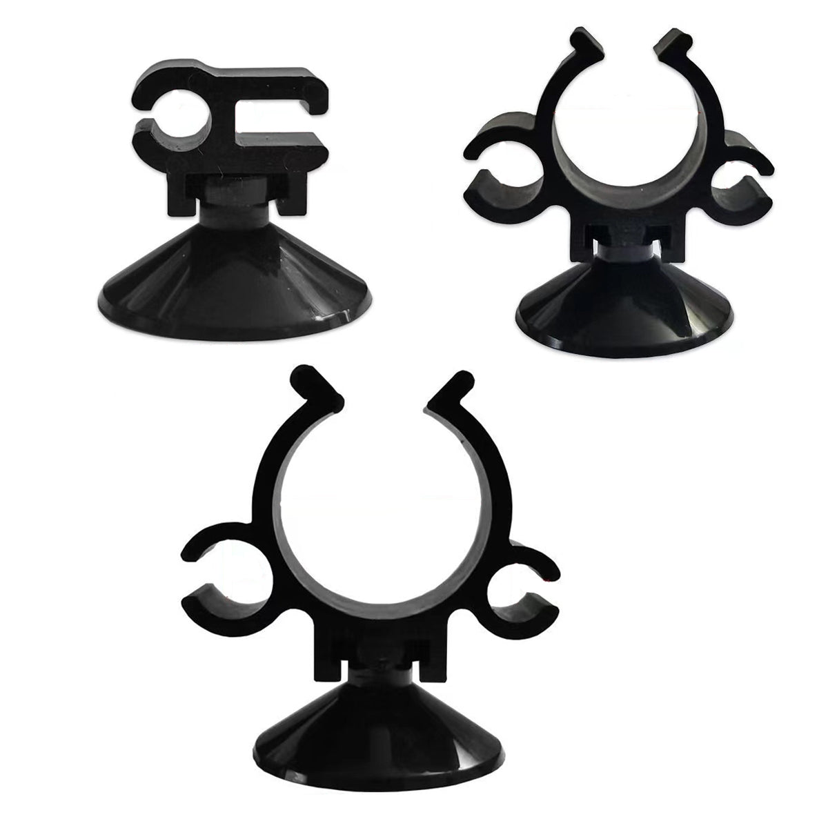 10PCS Double Buckle Aquarium Suction Cup Holders Tube Clips