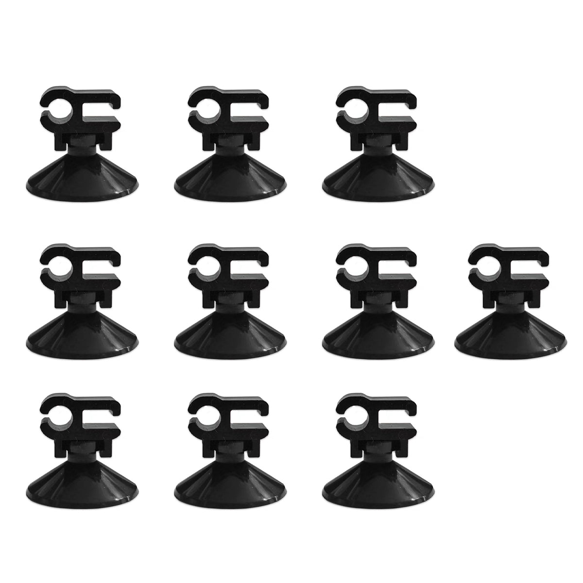10PCS Double Buckle Aquarium Suction Cup Holders Tube Clips