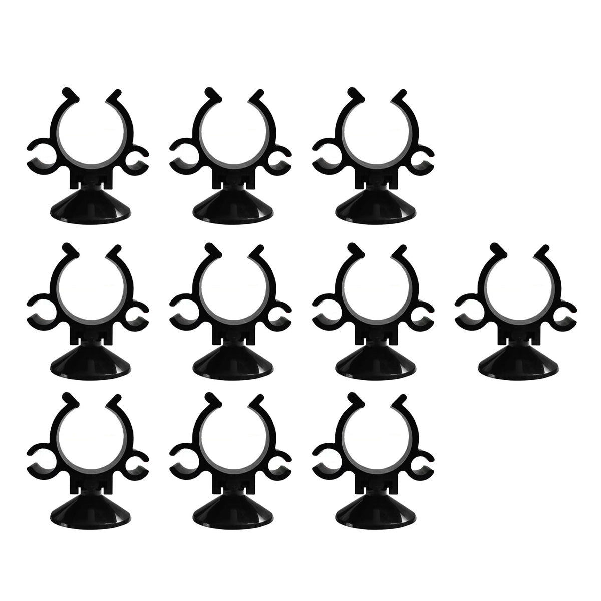 10PCS Double Buckle Aquarium Suction Cup Holders Tube Clips