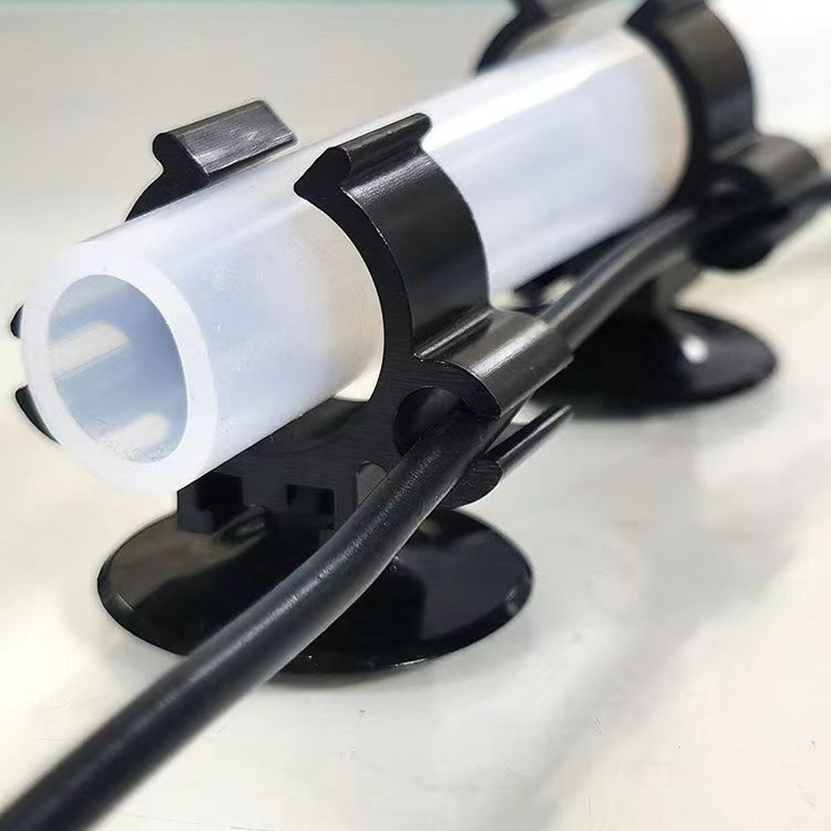 10PCS Double Buckle Aquarium Suction Cup Holders Tube Clips