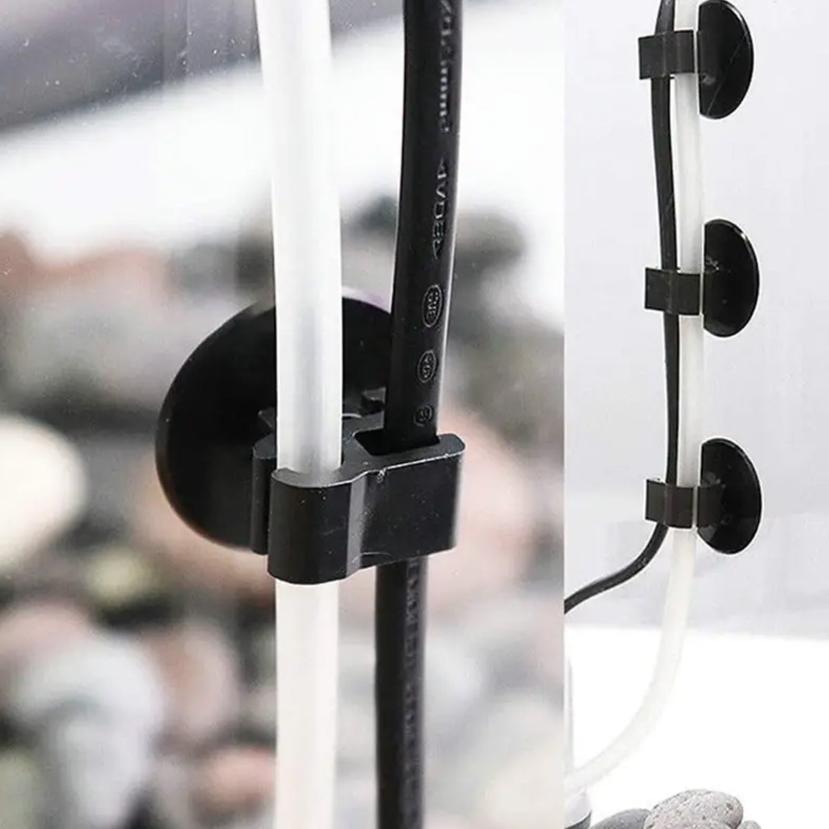 10PCS Double Buckle Aquarium Suction Cup Holders Tube Clips