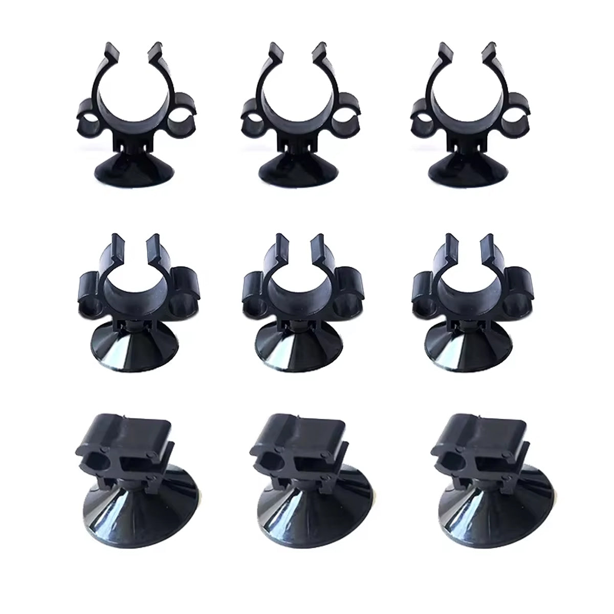 10PCS Double Buckle Aquarium Suction Cup Holders Tube Clips