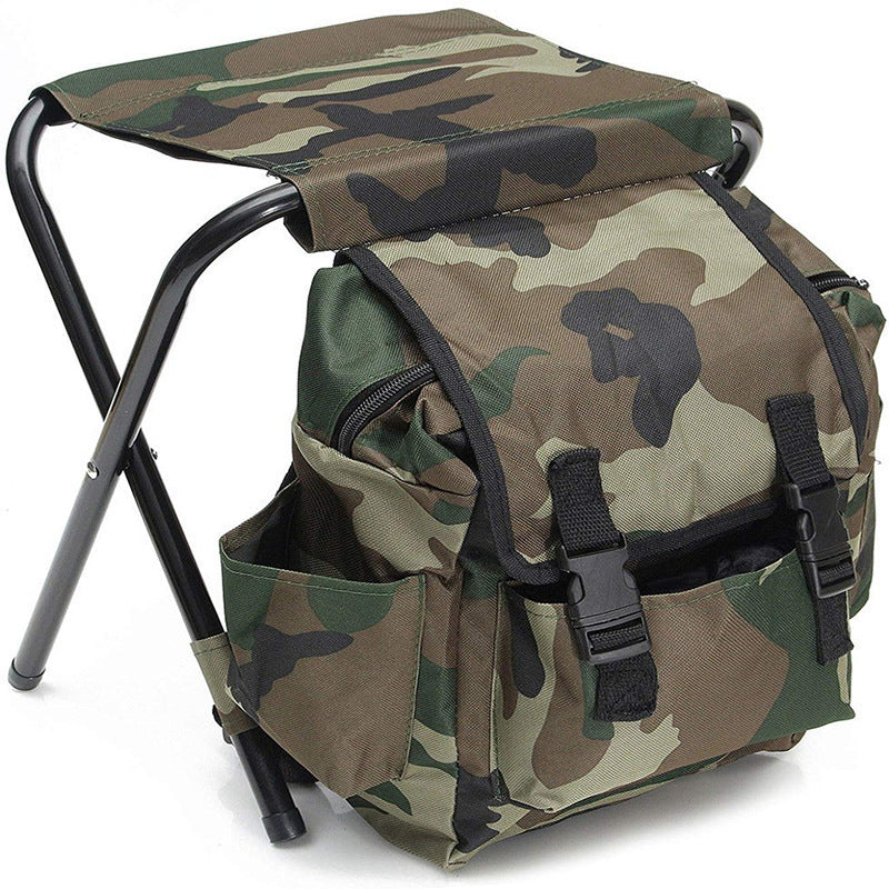 Outdoor Folding Chair Multi Functional Portable Camping Fishing Bag Stool Seat