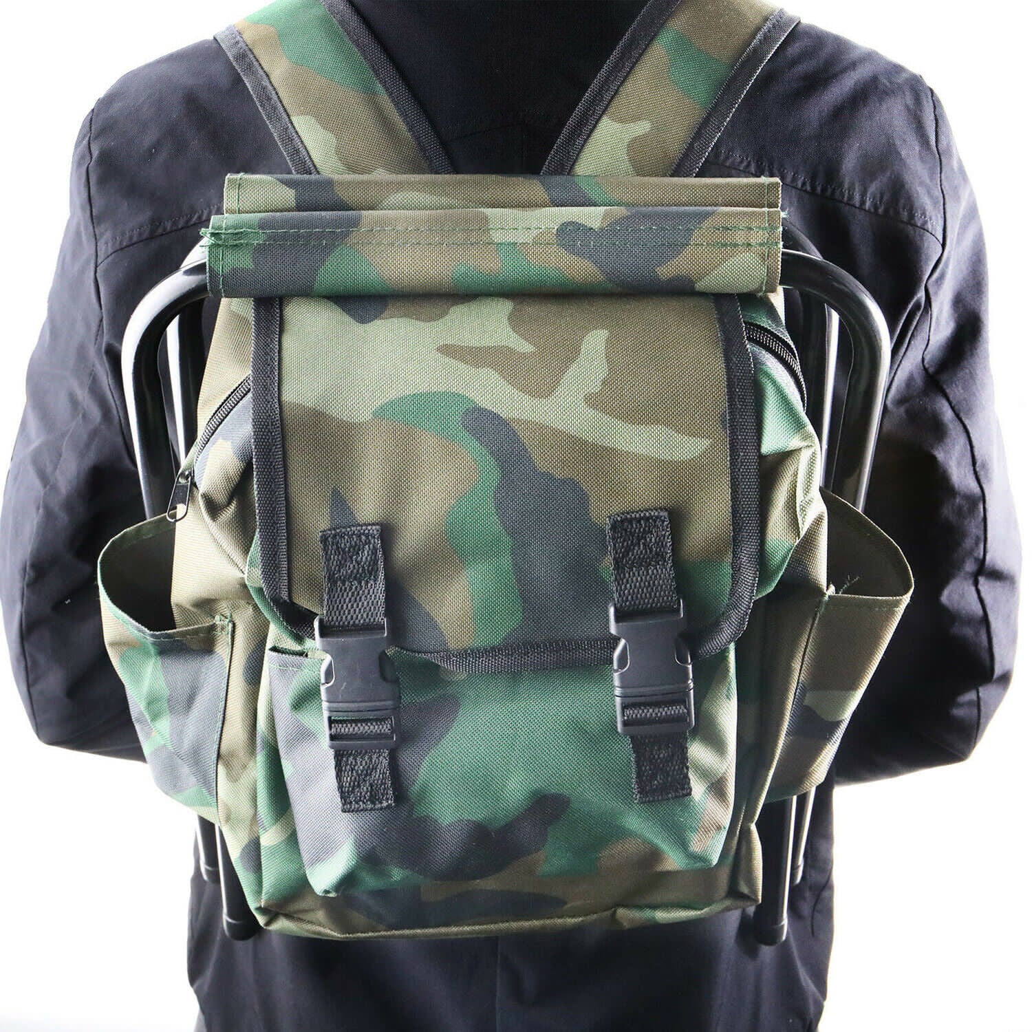 Outdoor Folding Chair Multi Functional Portable Camping Fishing Bag Stool Seat
