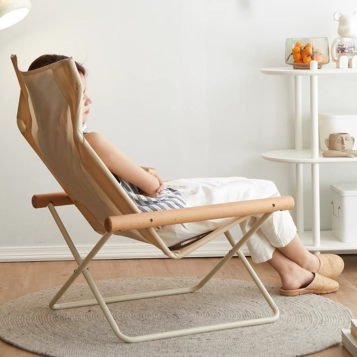 Portable Outdoor Folding Picnic Chair CampingChair Breathable Durable 50*60*80cm