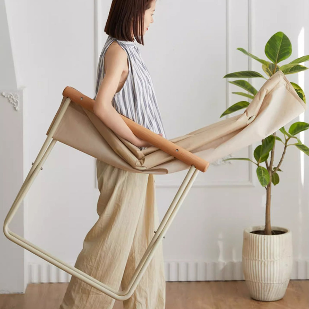 Portable Outdoor Folding Picnic Chair CampingChair Breathable Durable 50*60*80cm