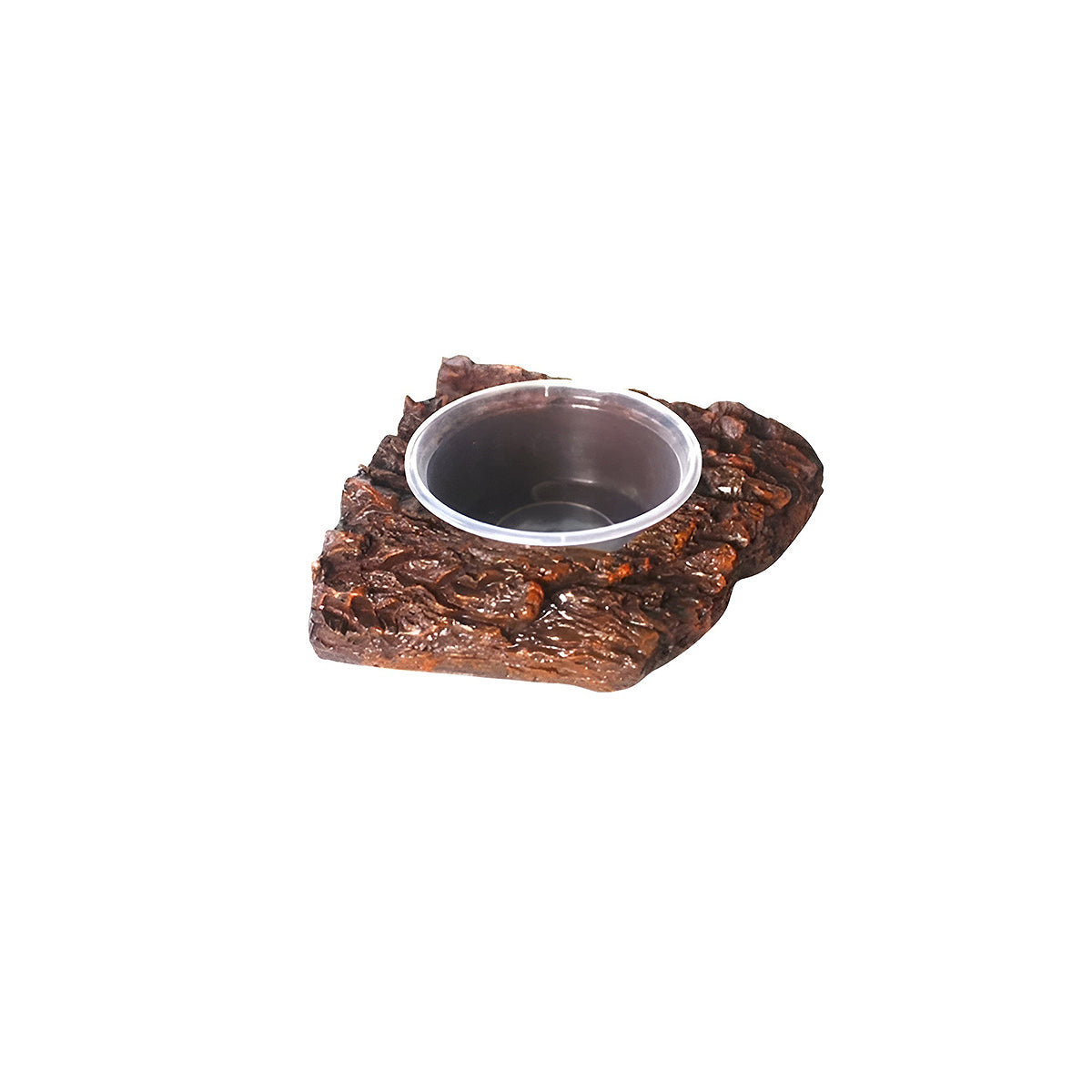 Resin Reptile Feeding Basin with Natural Rock Design