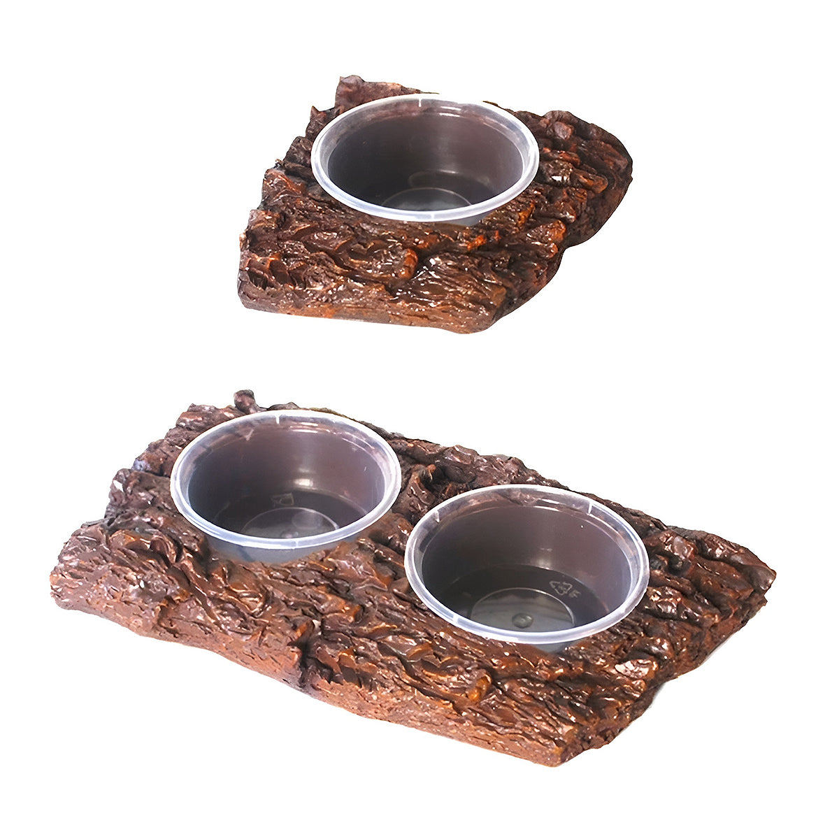 Resin Reptile Feeding Basin with Natural Rock Design