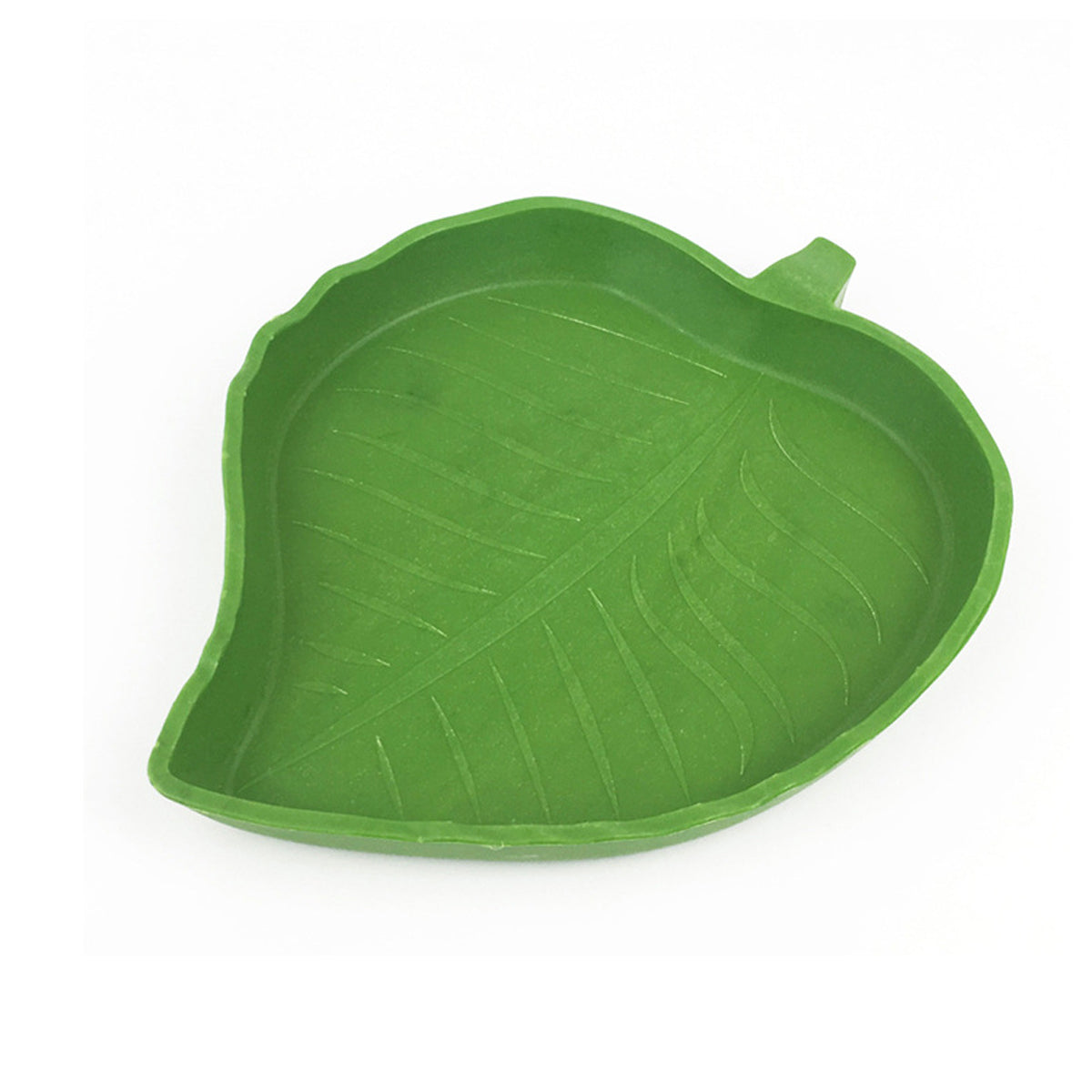 Leaf-Shaped Reptile Feeding Dish Plastic Water Bowl for Terrarium