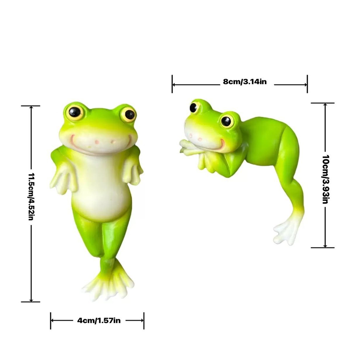 2 Pcs Resin Hanging Frog Ornaments for Pots