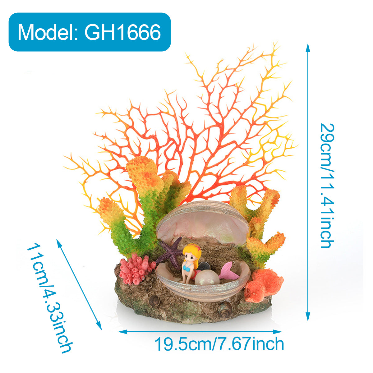 Simulation Coral Aquarium Decoration Resin Reef Ornament
