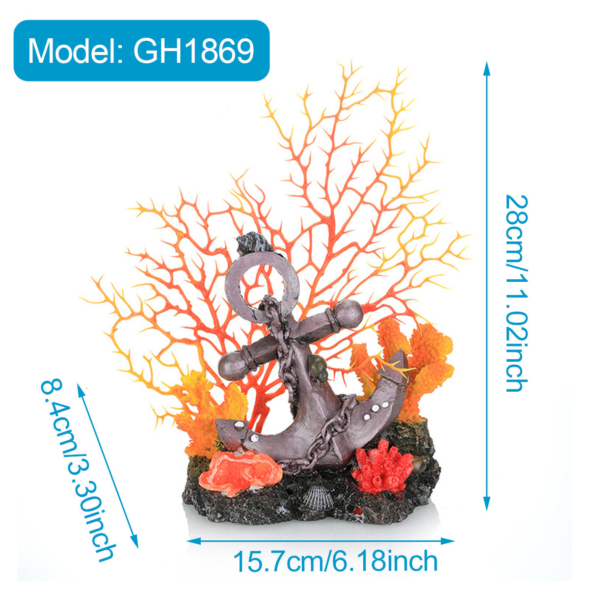 Simulation Coral Aquarium Decoration Resin Reef Ornament