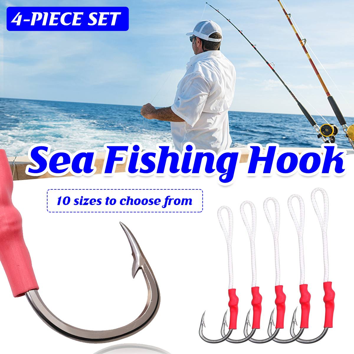 4PCS Twin Assist Jig Hooks for Micro & Slow Pitch Jigs