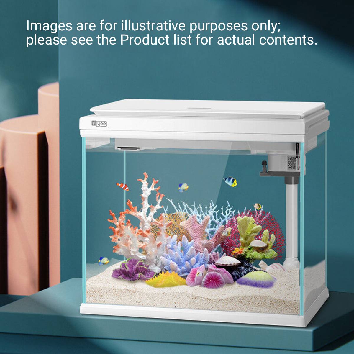 Yee Smart Glass Fish Tank With LED & Filter System