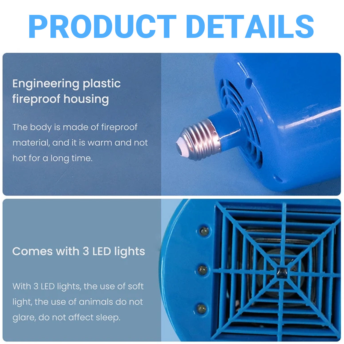 Adjustable Livestock Heating Lamp for Chickens Piglets and Ducks