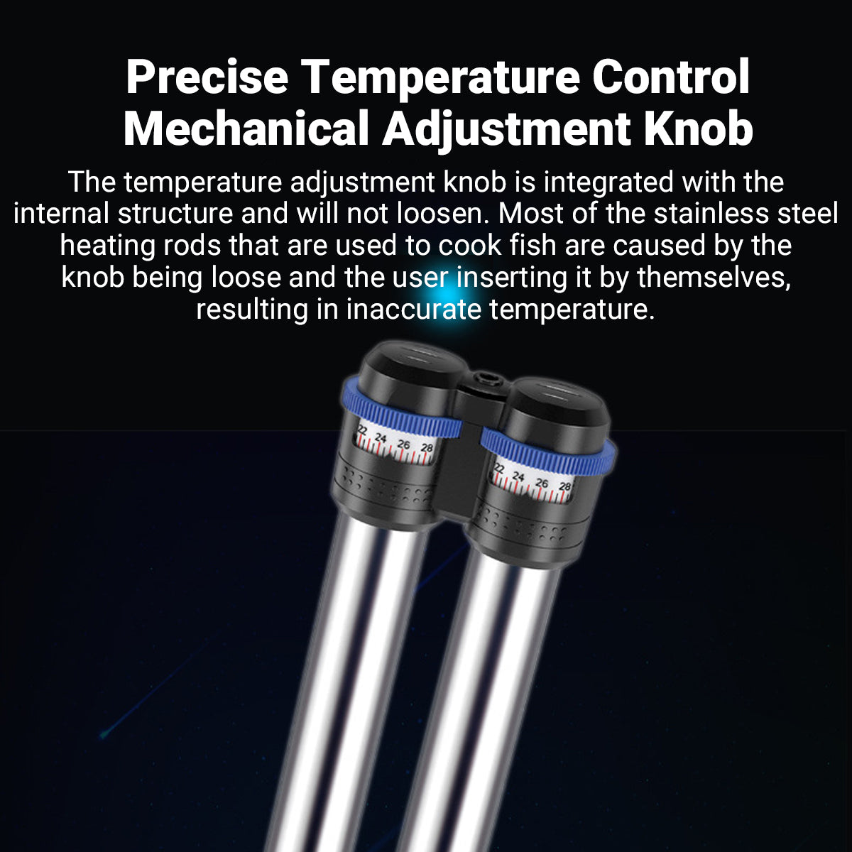 316 Stainless Steel Aquarium Heater Rod with Adjustable Temperature