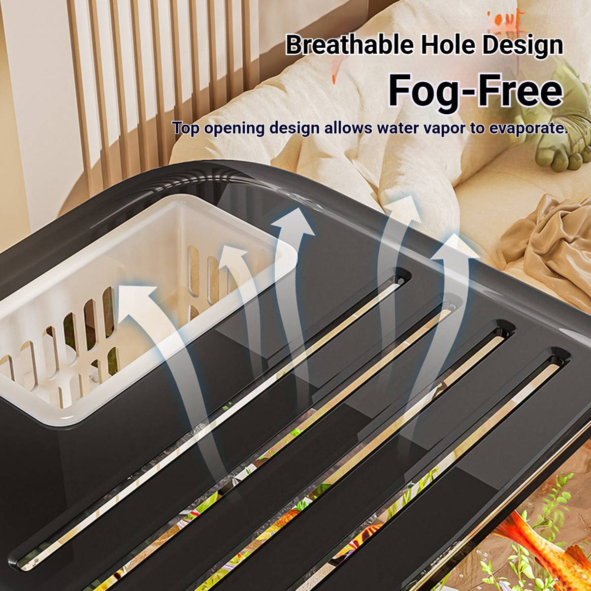 Desktop Glass Fish Tank Aquarium With Lid