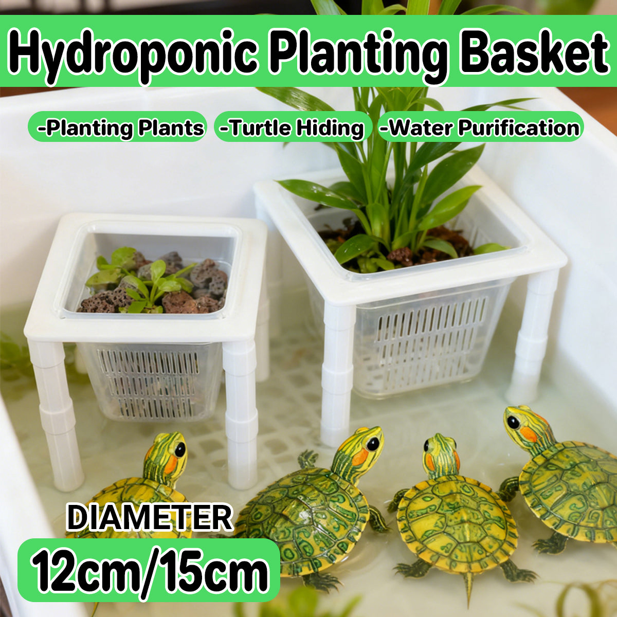 Hydroponic Plant Basket Bracket for Aquarium