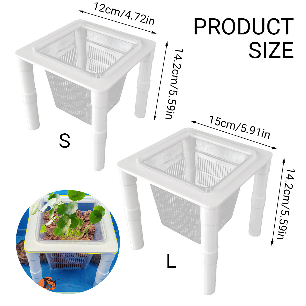 Hydroponic Plant Basket Bracket for Aquarium