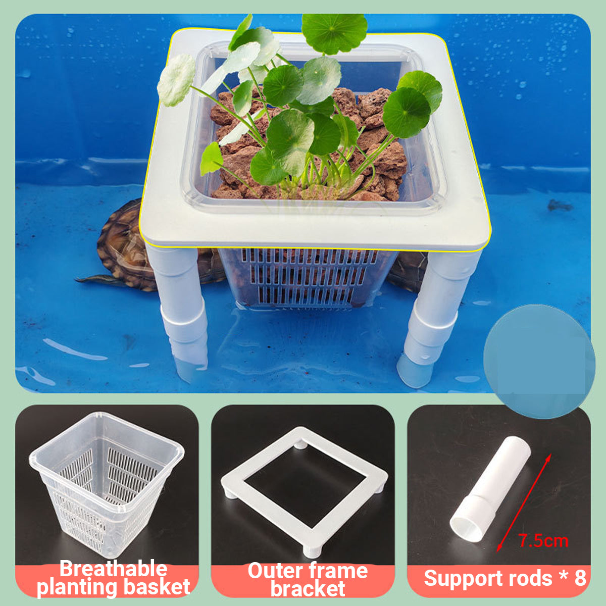 Hydroponic Plant Basket Bracket for Aquarium