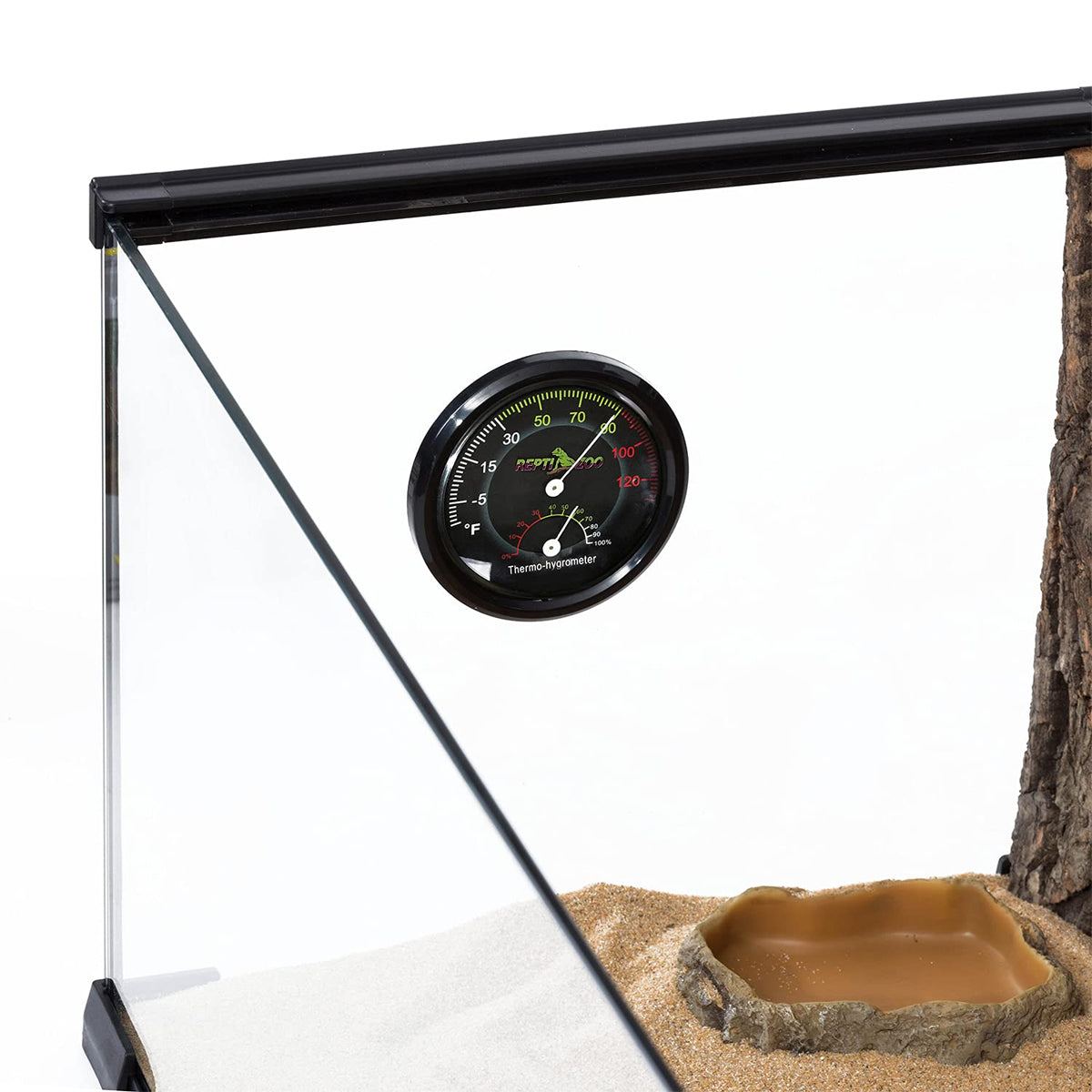 Reptile Thermometer Hygrometer Dial for Terrarium Temperature & Humidity