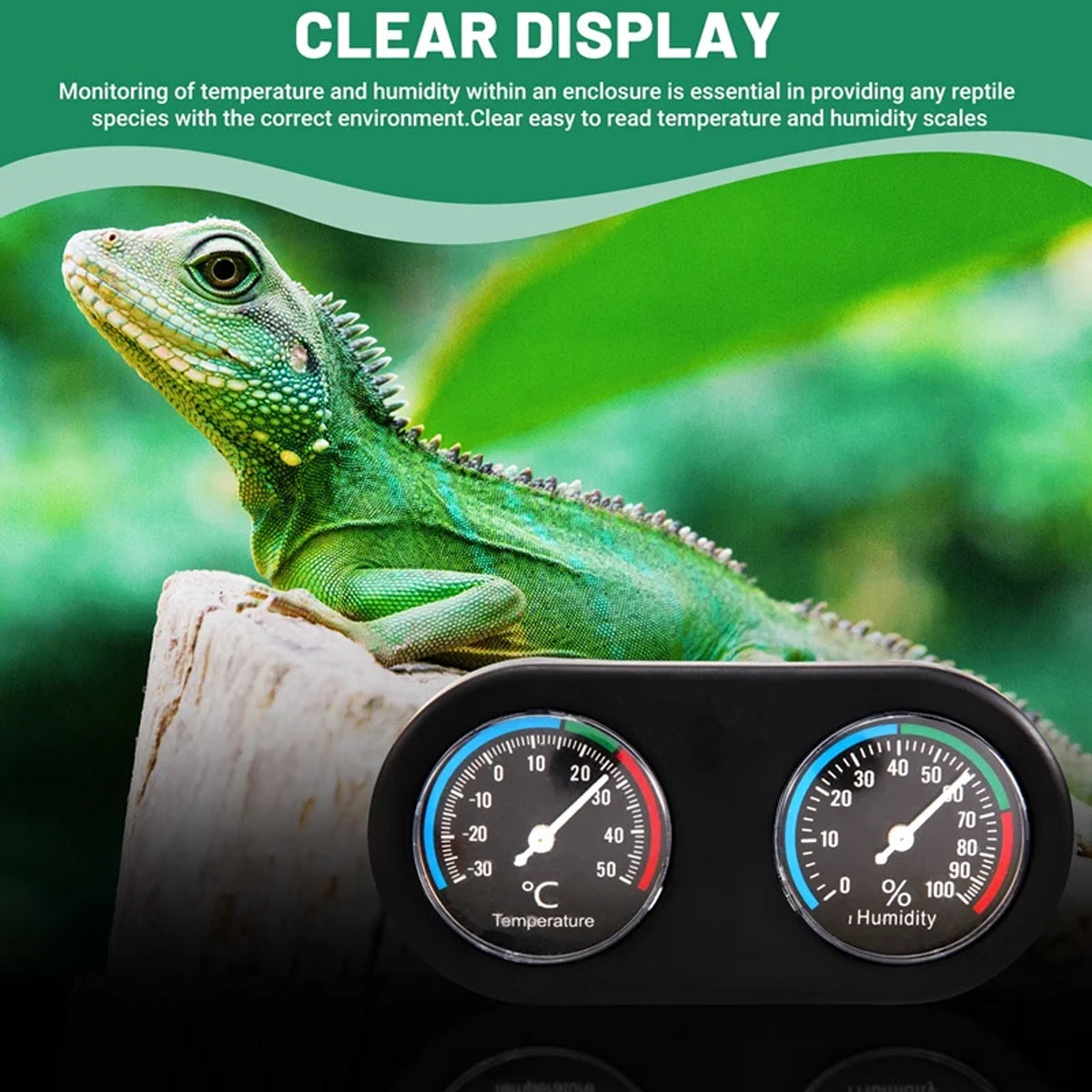 Digital Temperature and Humidity Monitor for Reptile Tank